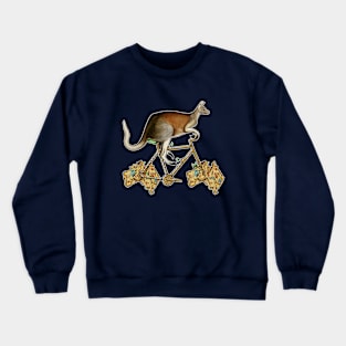 Australian Kangaroo Biker Crewneck Sweatshirt